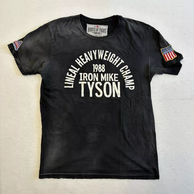 Roots of Fight Iron Mike Tyson 1988 Heavyweight Champ WBC Boxing T-Shirt Size XL