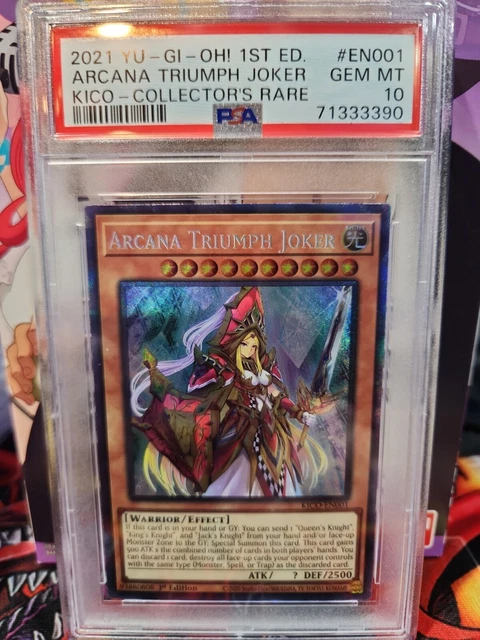 Yugioh! PSA 10 Arcana Triumph Joker KICO-EN001 Collector's Rare 1st Edition