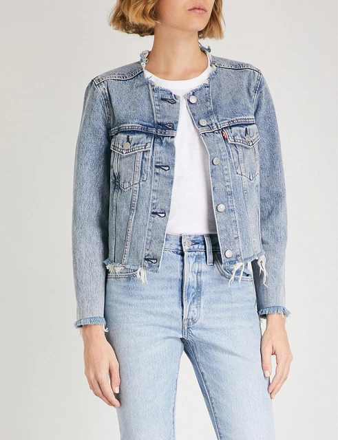 LEVIS LEVI ALTERED ASOS Trucker Denim Jacket M 10 12 £110 EUR 27,31 -  PicClick FR