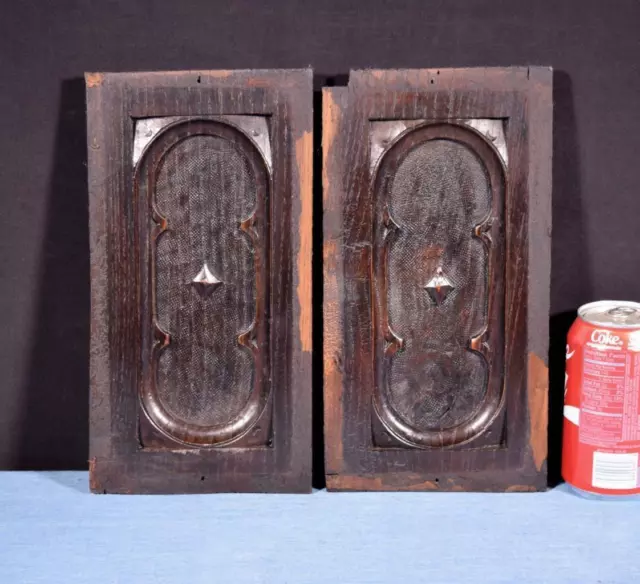 Gothic Carved Architectural Panels/Trim in Solid Chestnut Wood Salvage
