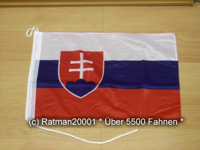 Fahne Flagge Slowakei Bootsfahne Tischwimpel - 30 x 40 cm