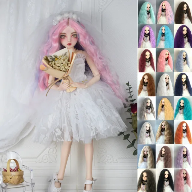 Fashion Pretty Dolls Long Curly Wigs Hair for 1/3 1/6 1/8 BJD Doll Accessories