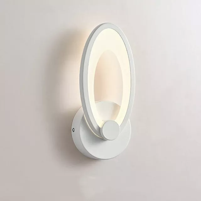 Applique Lampada Ovale Da Parete Muro In Vetro Design Moderno 9W Ip20