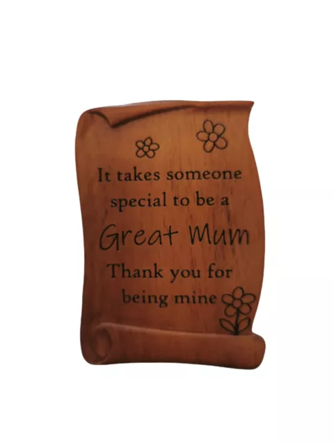 Great Mamma Magnete It Fanno Someone Special Thank You Wood Pergamena Placca 7cm