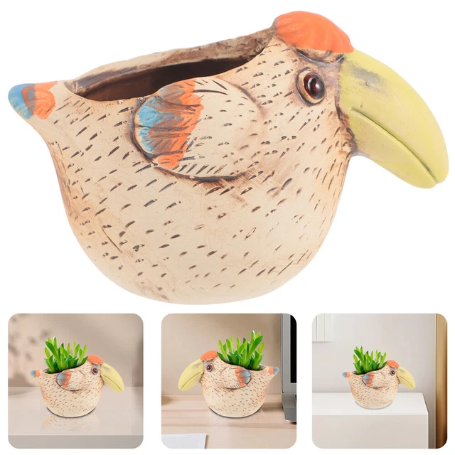 Vaso succulento, piccolo vaso succulento in ceramica, picchio,