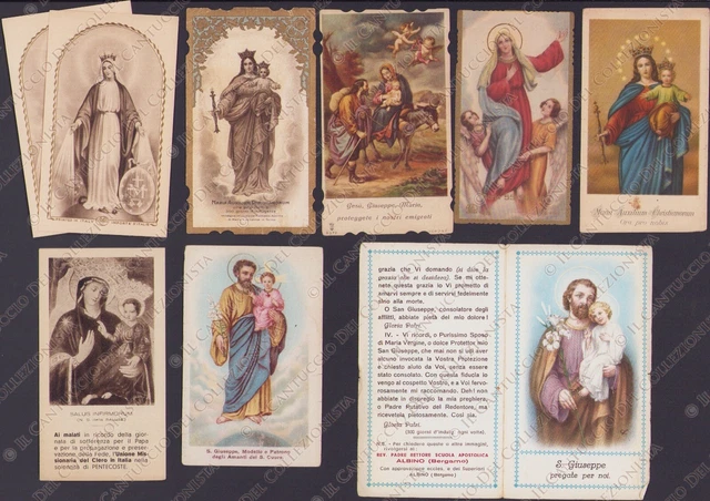 Madonna Maria Santissima Assunta San Giuseppe preghiera LOTTO 9 Santini