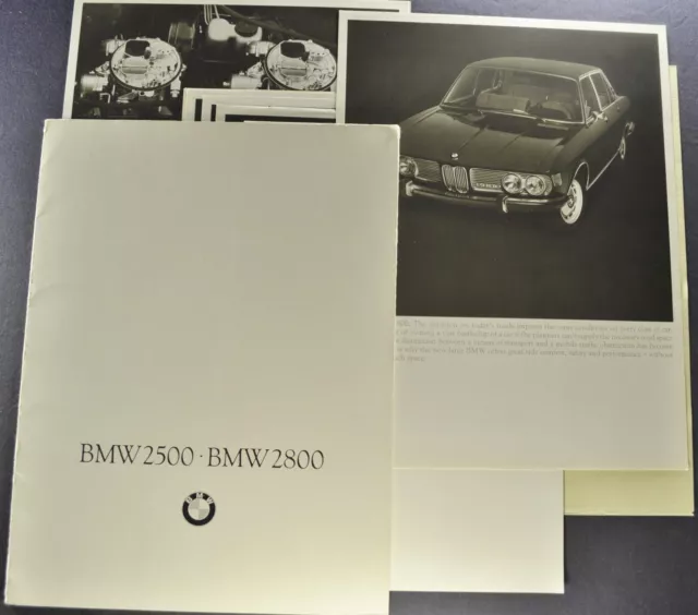 1969 BMW 2500 & 2800 Sedan Portfolio Sales Brochure Excellent Original 10/68