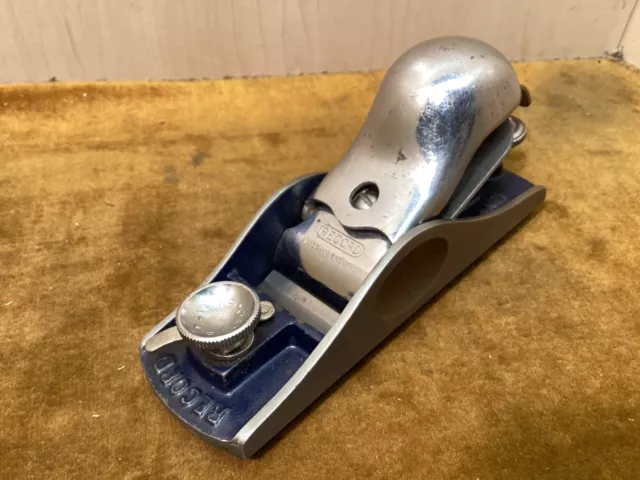 Record No 018 Block Plane With Knuckle Joint Lever In V.G.C.