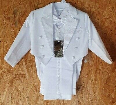 Baby Smoking - Anzug Taufanzug - Größe 104 - 3,5-4 Jahre - Weiß - NEU (6-62)