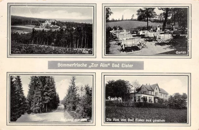 722551) AK Hotel Restaurant Zur Alm Bad Elster gelaufen um 1935/40