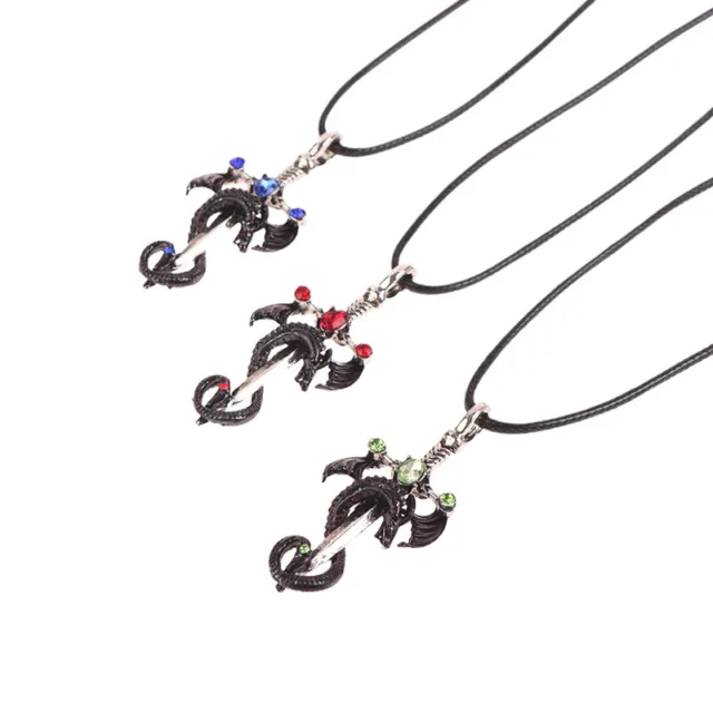 Retro Dragon Sword Pendant Necklace Exquisite Necklace Anime Jewelry AccessoriYB