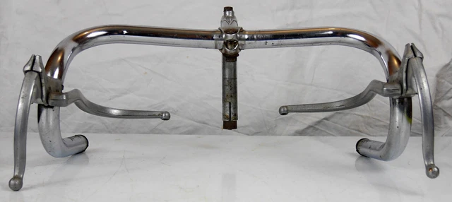 Guidon + Potence Acier Pour Vélo Ancien – Old Bike – Pièce Détachée Occasion