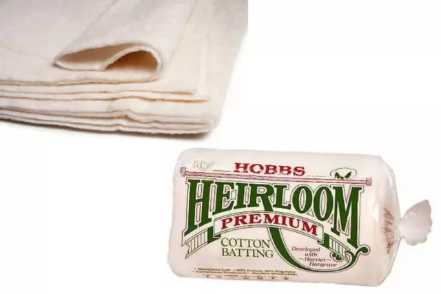 Hobbs Heirloom Premium Cotton Batting - Quilting Sewing Crafts Fabric