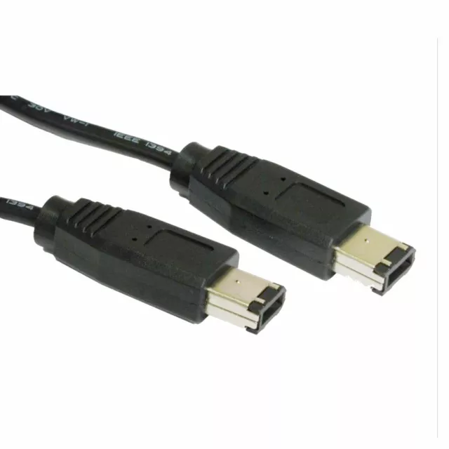 2m Firewire 400 6 pin to 6 pin 6-6 IEEE 1394 Cable 2 Metre Lead 2