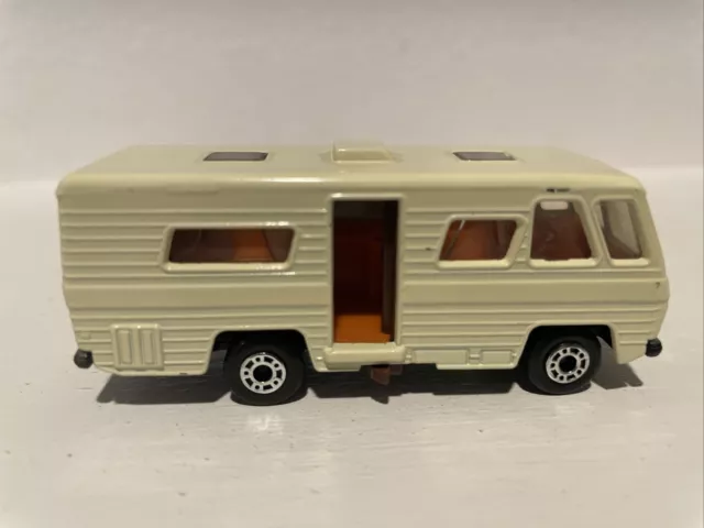 Vintage MATCHBOX WHITE MOBILE HOME #54 WORKING DOOR 1980 LESNEY ENGLAND 1:114
