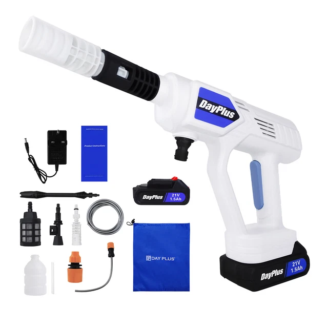 Cordless High Pressure Washer Powerful Rechargeable Foam Spray Cleaner Car Gun