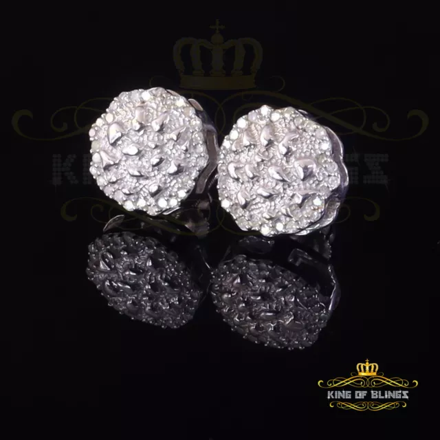 0,15ct Diamant 925 Sterlingsilber Weiß Silber für Herren & Damen Nieten Nugget Ohrringe