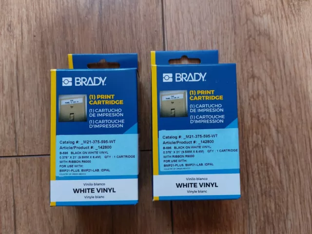 LOT DE 2X Étiquettes recharge pour Brady M21-375-595-WT EUR 27,90 -  PicClick FR