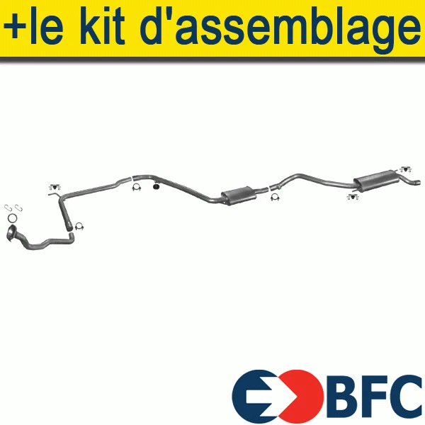 Echappement pour VW Volkswagen Transporter T2 2,0 CJ