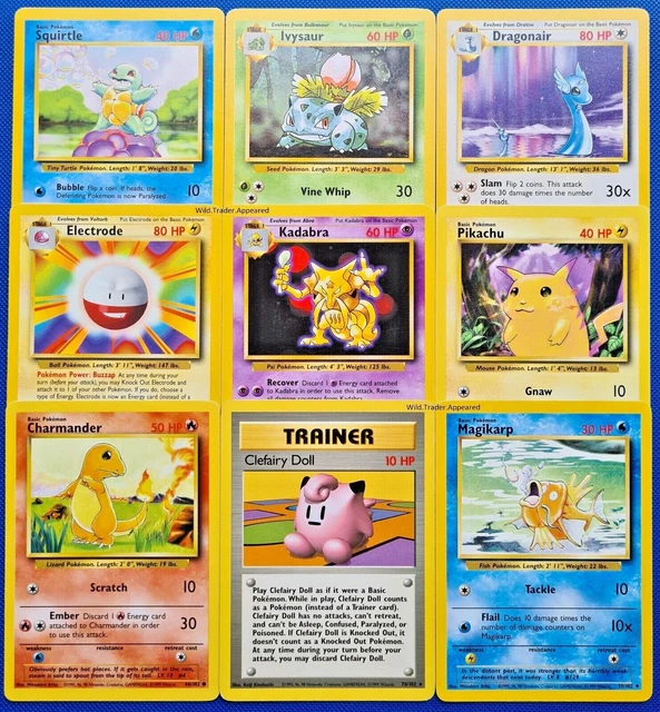 Star Wars Trading Card Sets Pokmon Cards Bundle  Unlimited Base Set 1999  WotC Cards (You Choose From List), Near Mint Condition Carte Pokemon