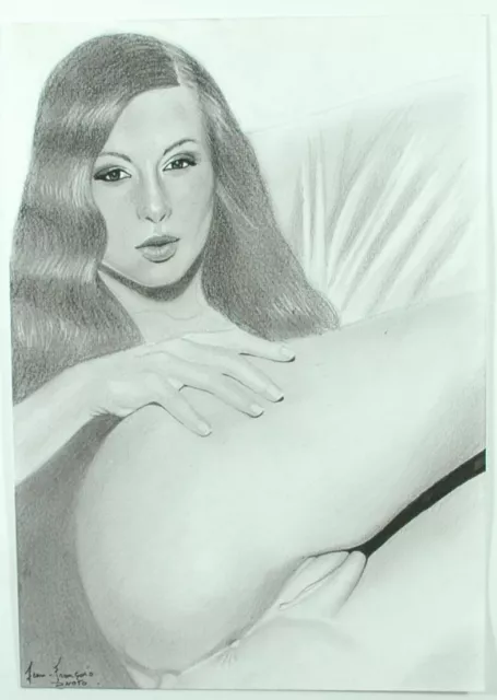 Original drawing ,Zeichnung ,nude woman, weiblicher Akt