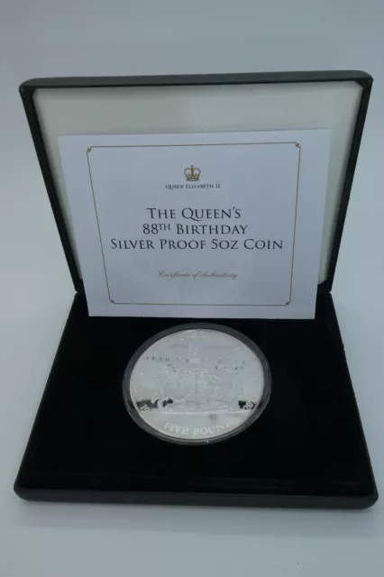 Queen Elizabeth II 88th Birthday Silver Proof 5oz Coin - Limited Edition