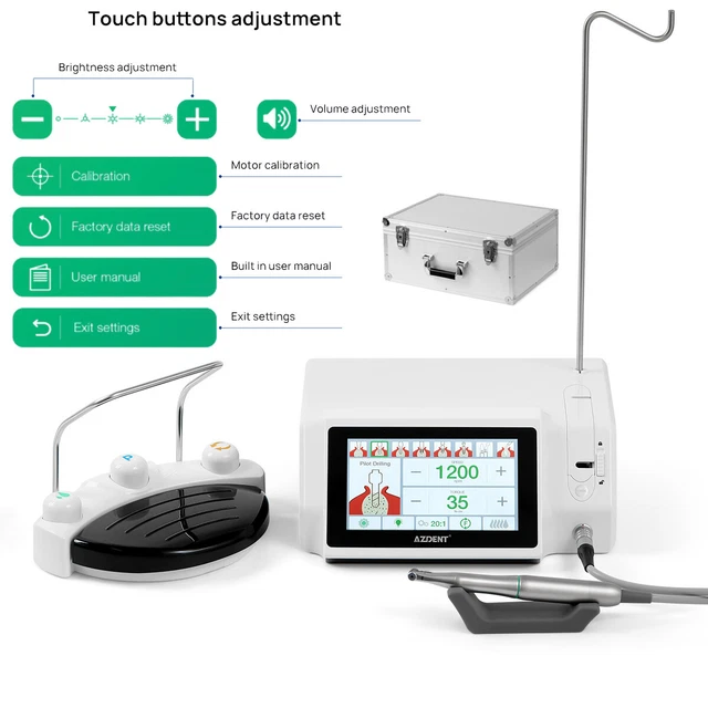 Dental Touch Screen Surgical Implant System Motor+20:1 Contra Angle Handpiece