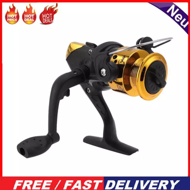 5pcs Metal Spinning Fishing Reel High Speed G-Ratio 5.2:1 NO Line(Gold)