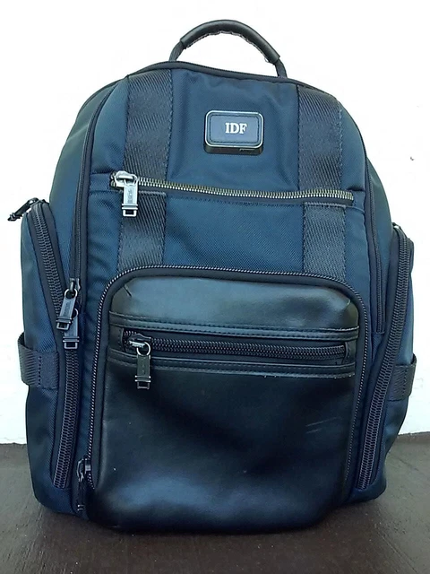 Tumi Alpha Bravo Shepard Sheppard Shepherd navy blue & black backpack 232389NVY