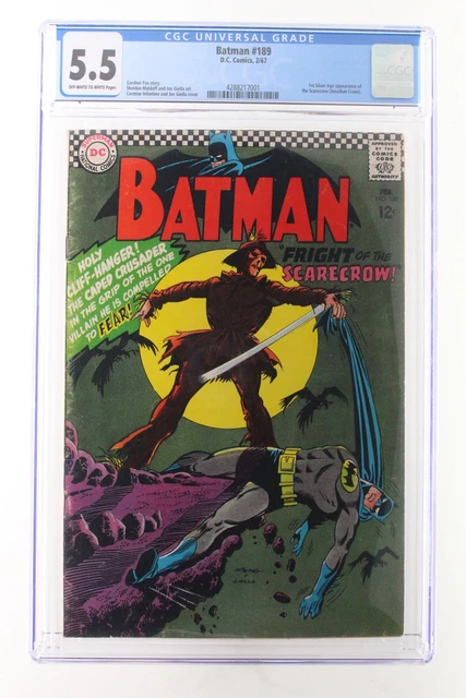 Batman #189 - D.C. Comics 1967 CGC 5.5 1st Silver Age appearance of Scarecrow