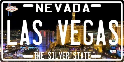 Las Vegas Nevada Souvenir Aluminum License Plate