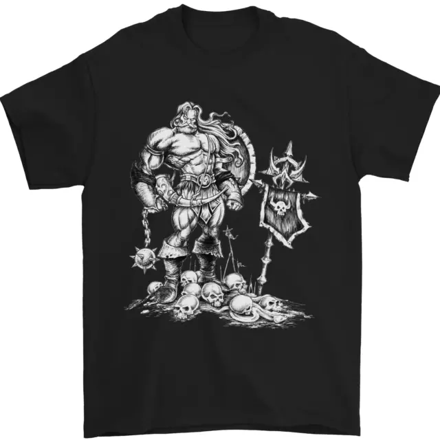 Viking Warrior Skull Thor Odin Valhalla MMA Mens T-Shirt 100% Cotton