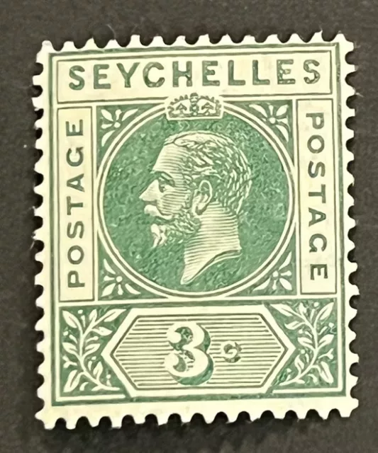 Travelstamps: Seychelles Stamps Scott #64 - 1912 3c King George V Mint MOGH