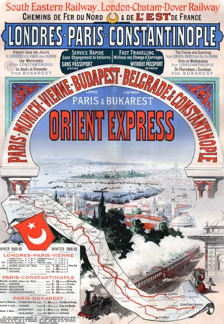 Affiche chemin de fer Nord et Est - Orient Express