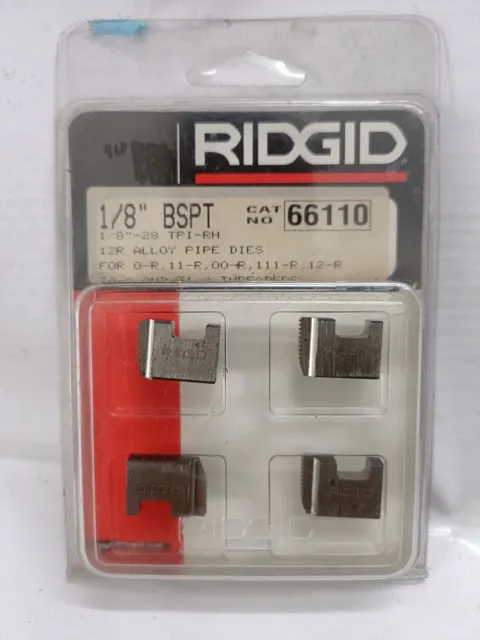 RIDGID 66110 1/8 BSPT TPI-RH 0-R, 11-R, 00-R, 111-R, 12-R, Pipe Die LOT OF 2