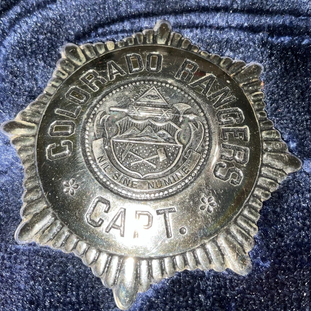 Franklin Mint Silver Badge Colorado Ranger Capt. Nil Sine Numine 1987 Franklin Mint Silver Badge Colorado Ranger Capt. Nil Sine Numine 1987