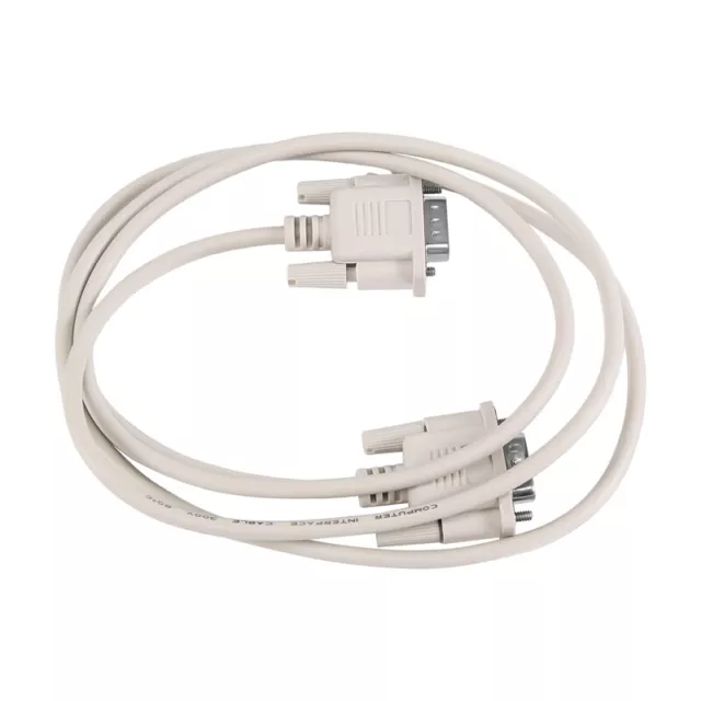 1.4M RS232 DB9 9 Pin Male to VGA Video 15 Pin Male Adapter Cable Light Gray F2L2