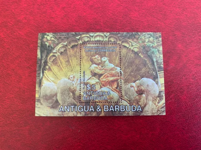 Antigua & Barbuda 1984 Mnh Art Souvenir Sheet St John The Baptist Correggio