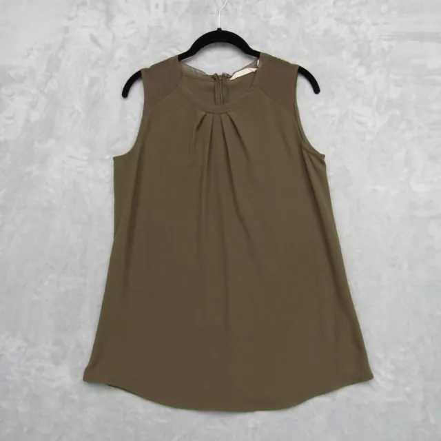 Soft Surroundings Dark Olive Green Sleeveless Tunic Top XS Excellent