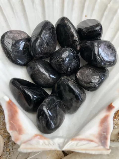 Hypersthene Tumblestones  x 3 Reiki Chakra + Free Organza Bag