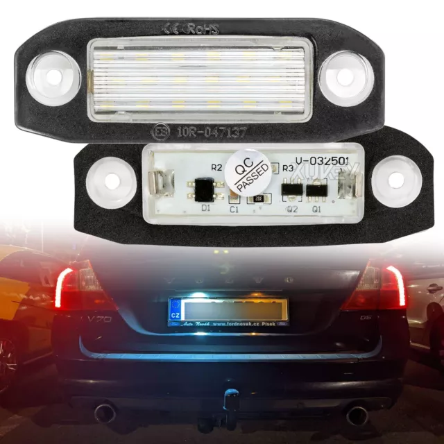 2x LED Kennzeichenbeleuchtung Kennzeichenleuchte Für Volvo S60 S80 V70 XC70  XC90 