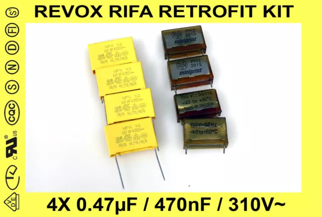 Kit Rétrofit Revox A77 / B77 / Pr99 - Remplacement Condensateurs Rifa