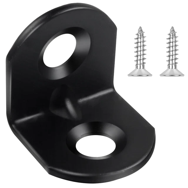 LOT DE 12 connecteurs d'angle 20 × 20 × 16 mm Noir Petit angle en acier ...