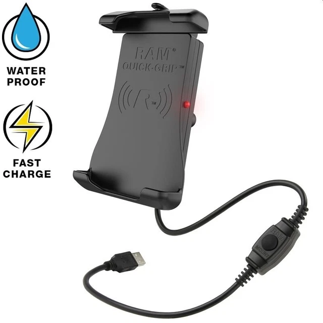 Support RAM Inductive Quick-Grip Smartphone - Support Avec Einhand-Federauszug