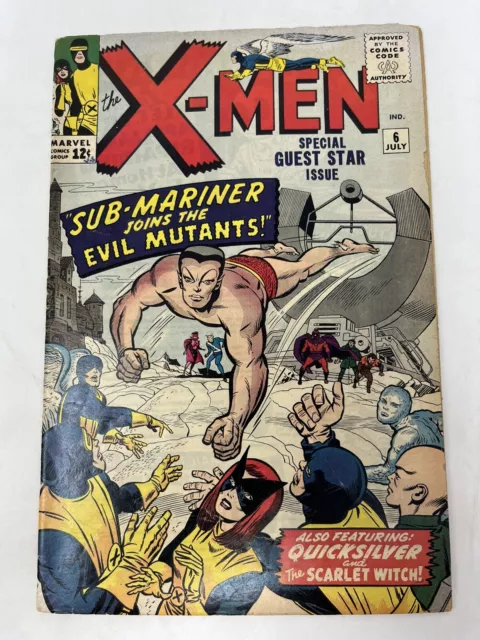 X-Men #6 (1963)  Namor Sub-Mariner Brotherhood of Evil Mutants Marvel
