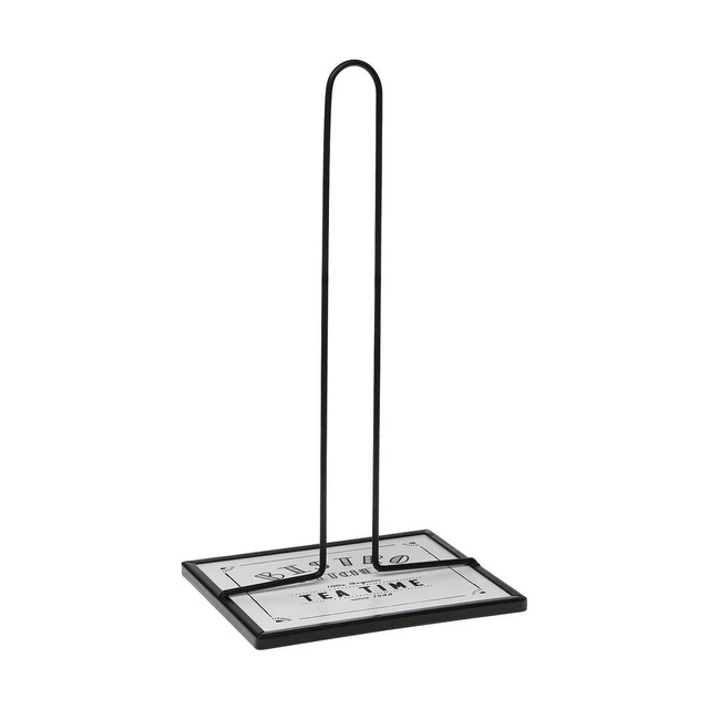 Portarotolo di Carta da Cucina Versa Bistro Metallo Acciaio Legno MDF 16,5 x