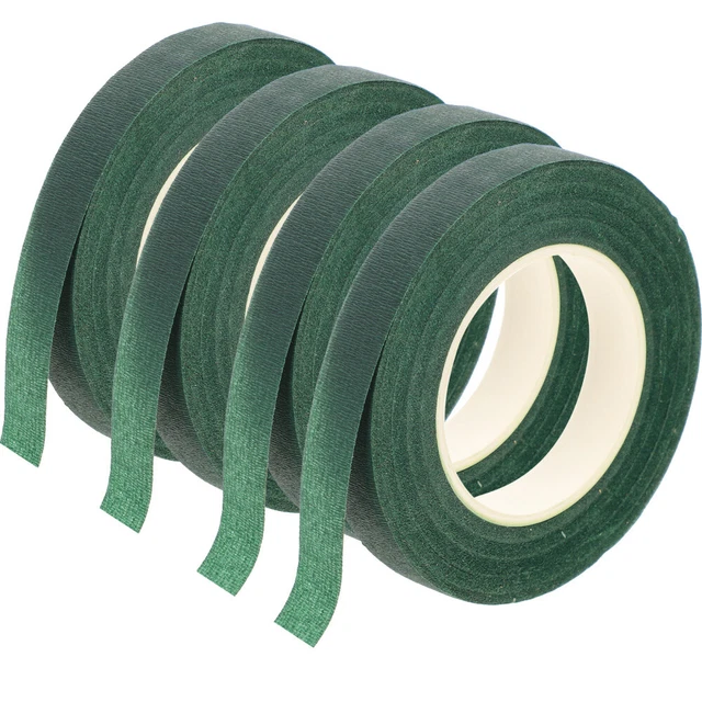 4 piezas cinta verde florista cinta de enmascaramiento verde cinta floral plantas verdes impermeable