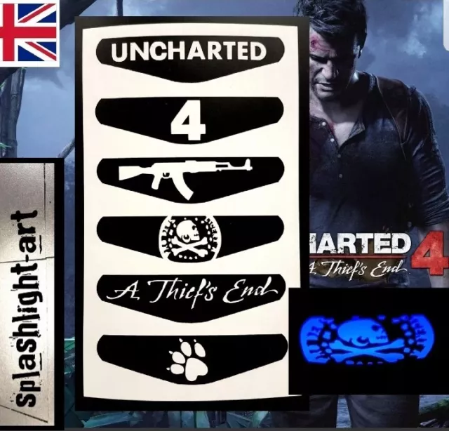 UNCHARTED 4 PS4 Controller Light Bar 6x Vinyl Decal Sticker Playstation 4 Skin