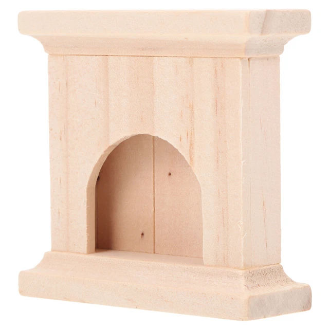 Modelo chimenea mini casa accesorios litera de madera vintage