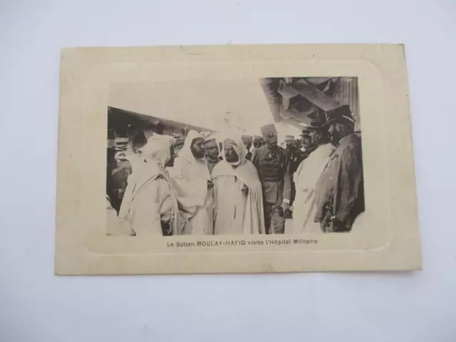 Cpa Africa Morocco Le Sultan Moulay Hafid Visits Military Hospital
